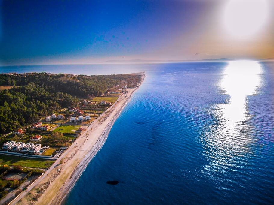 Coastline infront of villa
