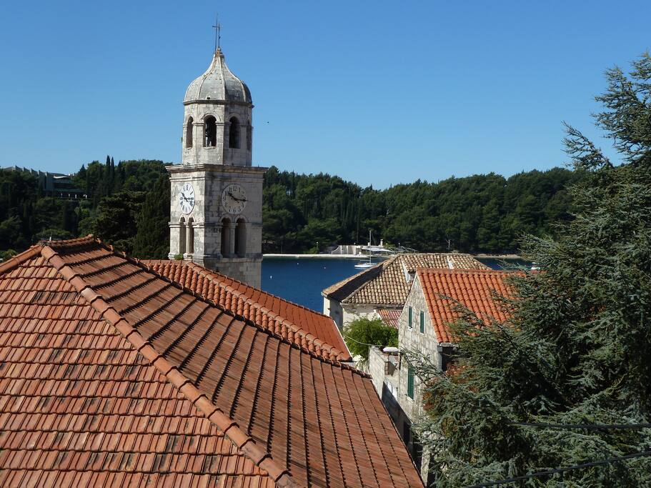 View from second floor bedroom overlooking the St.Nicholas church and bay