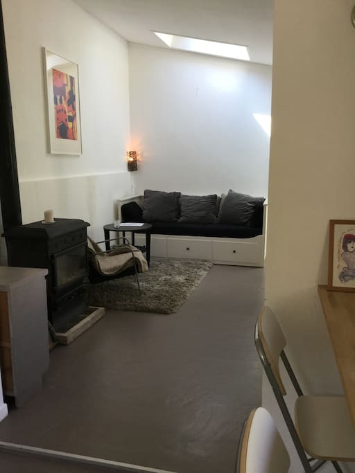 Living room with its fire place