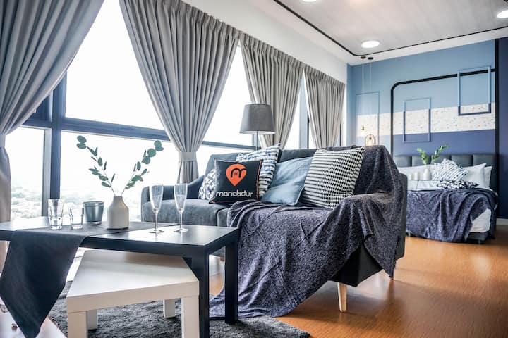 New Dual Key Cotton Blue Studio Damansara Pj Serviced Apartments For Rent In Petaling Jaya Selangor Malaysia