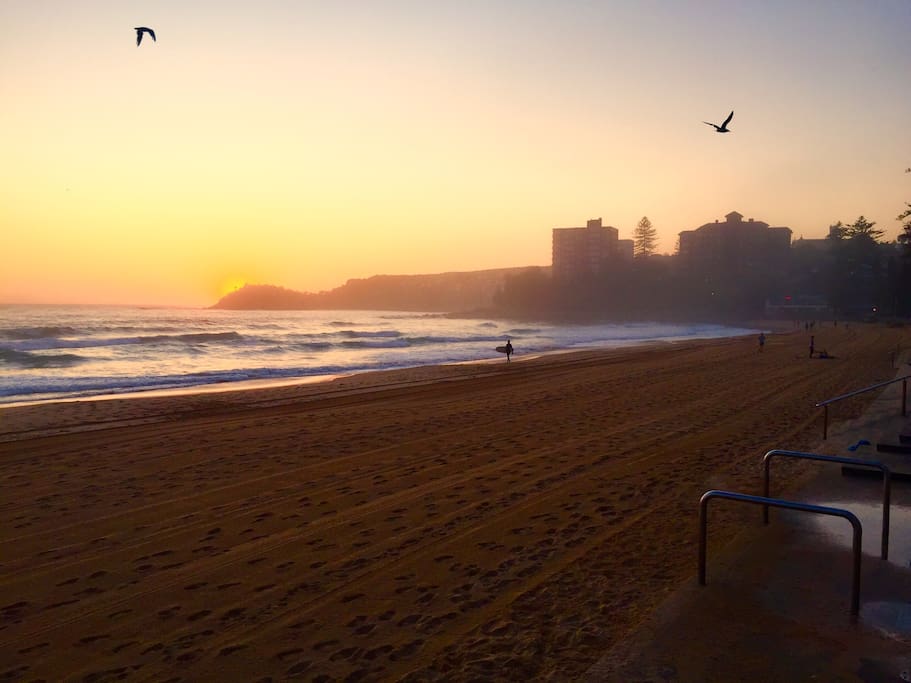 Manly Beach - Our apartment is 100m away from this spot. Get up early in Manly to see the sunrise and have a good start into the new day. Enjoy a run on the beach, a good surf, a swim to Shelly Beach (in the back where the sun rises), play beachvolley or join the bootcamps or yoga junkies