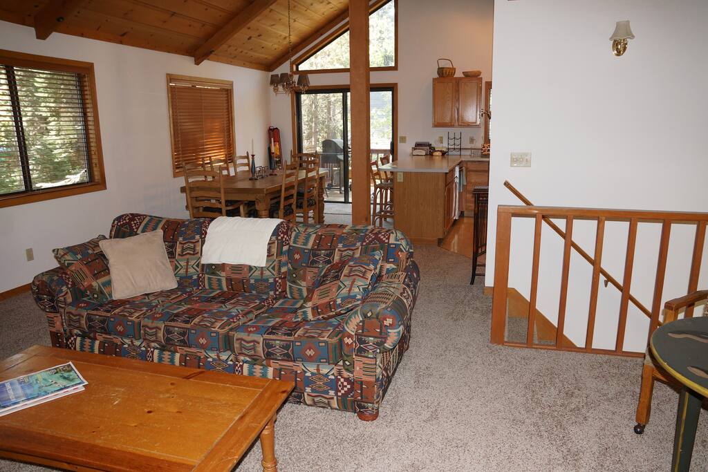 open living area can be shared by cooks, diners, gamers, tv watchers, dreamers on holiday!