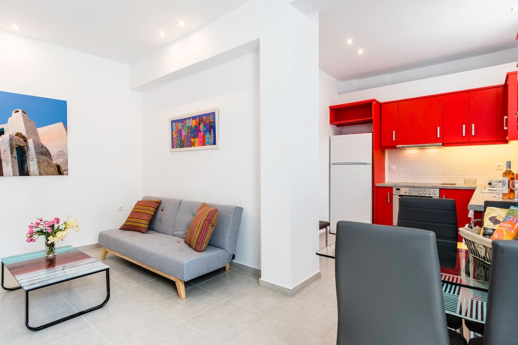 Kitchen and Living Room area