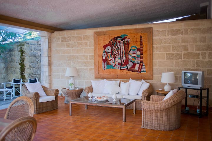 Villa grande, immersa nel verde