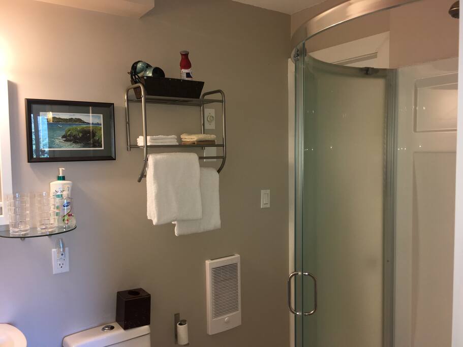 Our ensuite bathroom with heated floor.