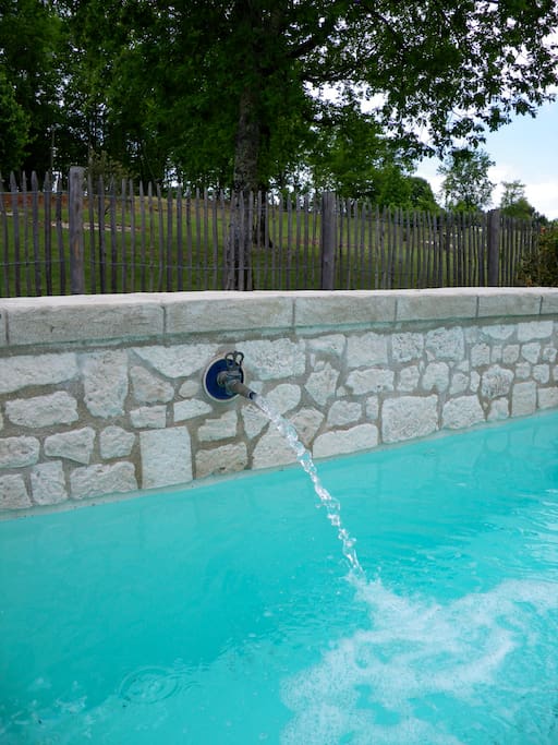 La piscine de 8m par 4m