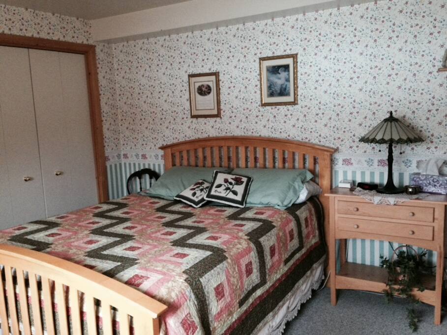 Room has a beautiful view of the lake!