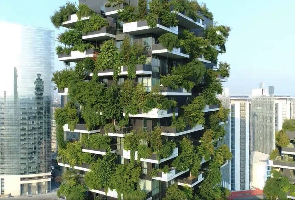 Zona Isola is where the vertical wood and financial centre is located