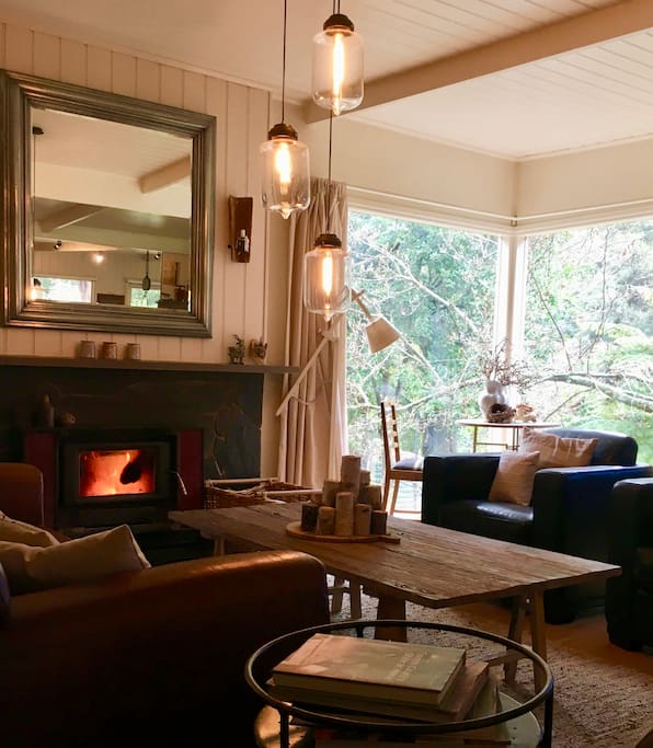 Warm cozy fire