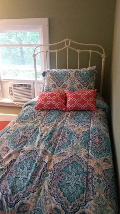 Air Conditioned. Twin bed with room for second twin bed to be set up.