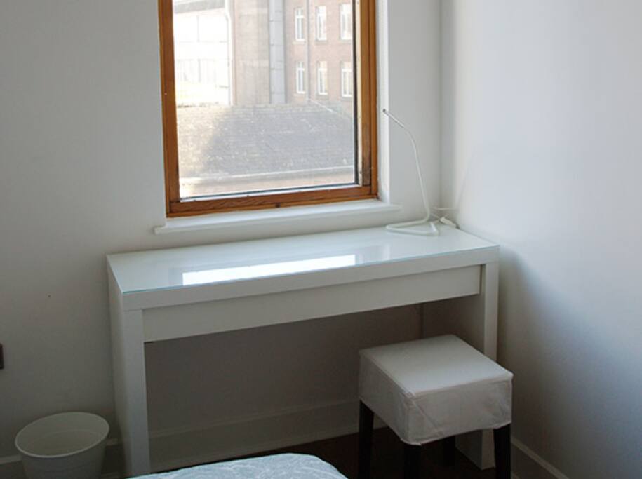 Laptop friendly space/dressing table
