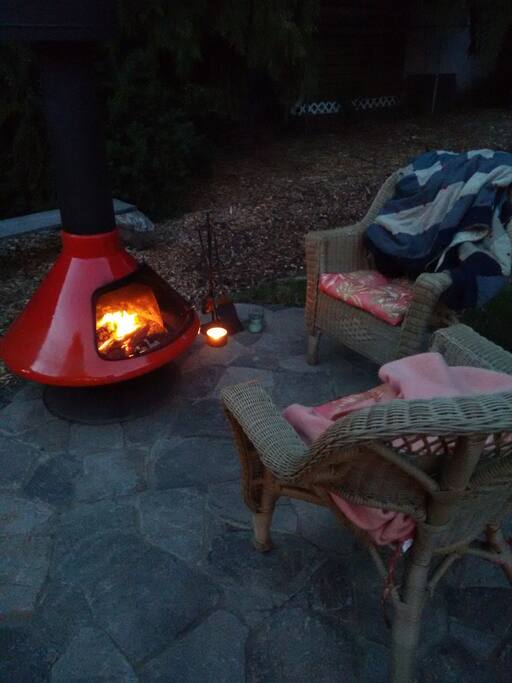 Enjoy a fire in the backyard