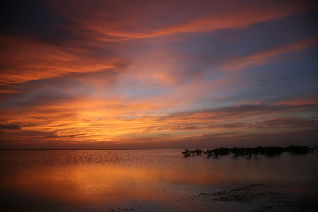 A wonderful sunset at golden hour at Isla Blanca, in the previous picture I mentioned a little bit about Isla Blanca, this is another incredible landscape of the lagoon at this awesome place.
