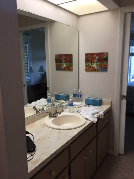 Your private bath adjacent to your bedroom.