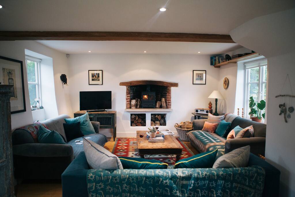Main family living area with wood burner