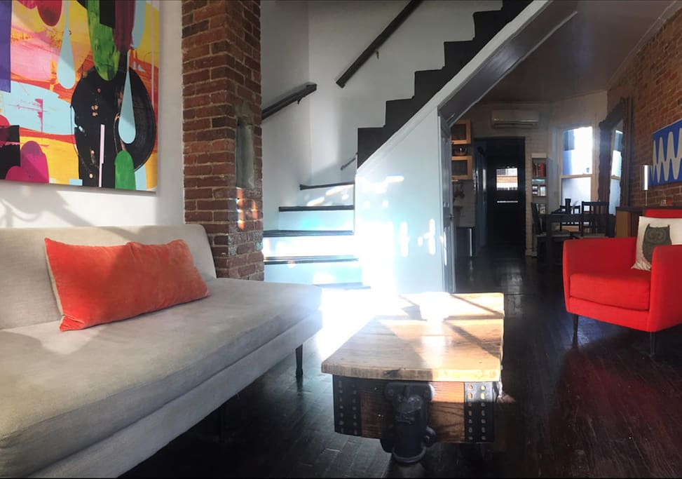 Living room and stairs