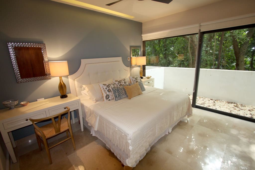 Master suite with king bed and HDTV