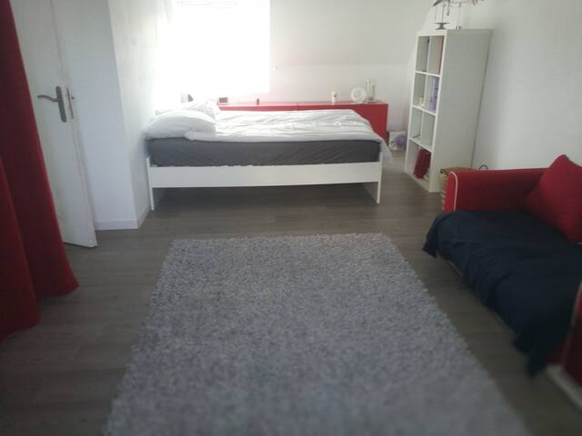 Chambre dans grande maison sud Paris avec piscine