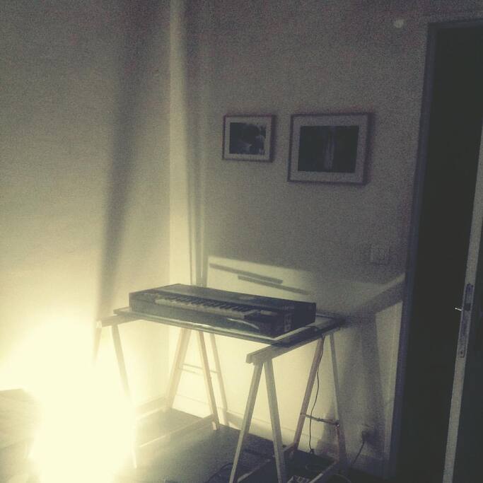 In the bedroom I am renting.