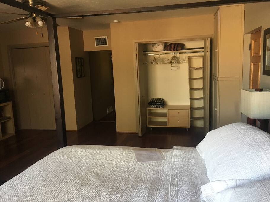 Very comfortable king-size bed.