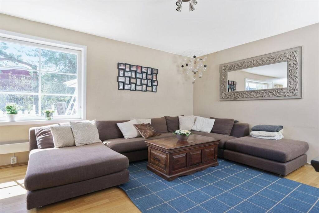 Living room in the 1.st floor - spacy couch with cable TV and high speed internet