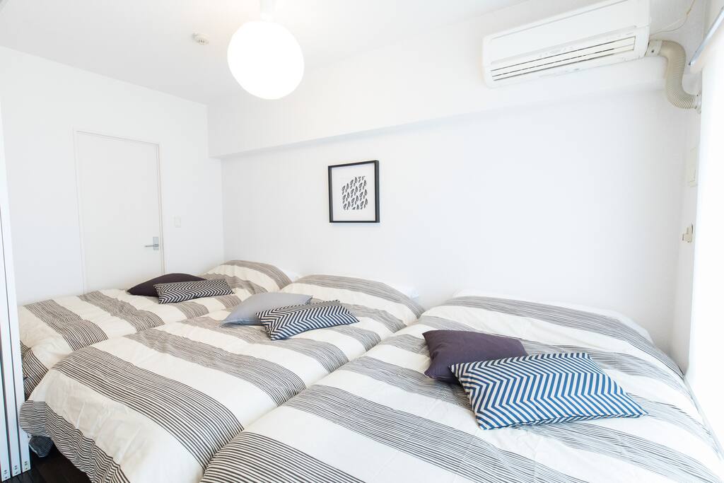 bedroom with quality bedding
