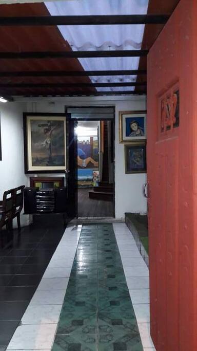 Main entrance to the house