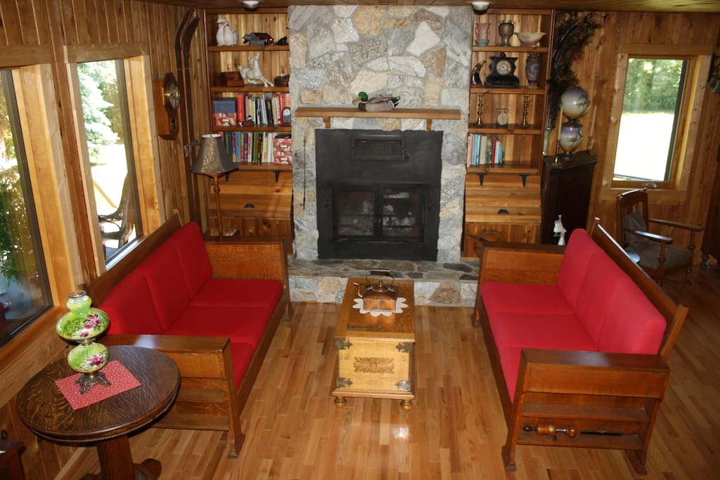 Living Room with fire place