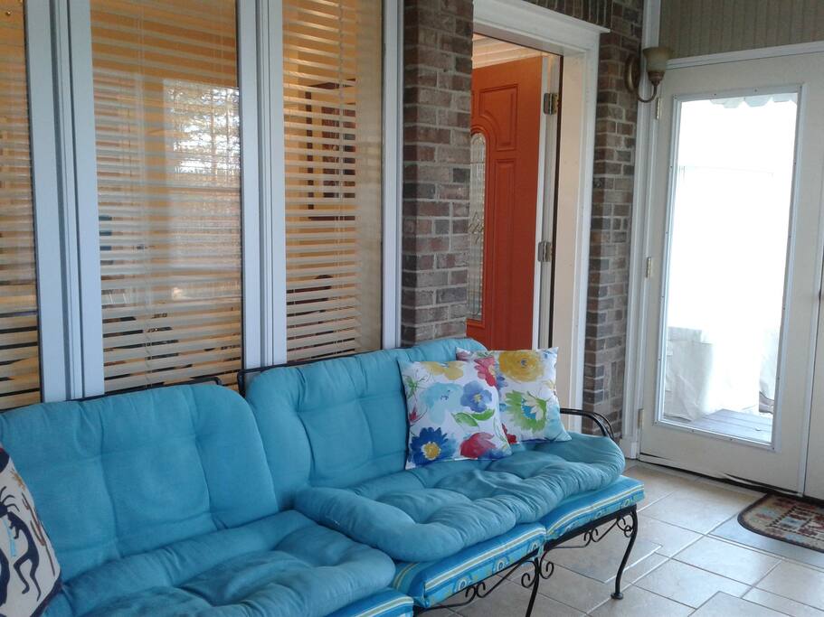 Indoor patio view to room