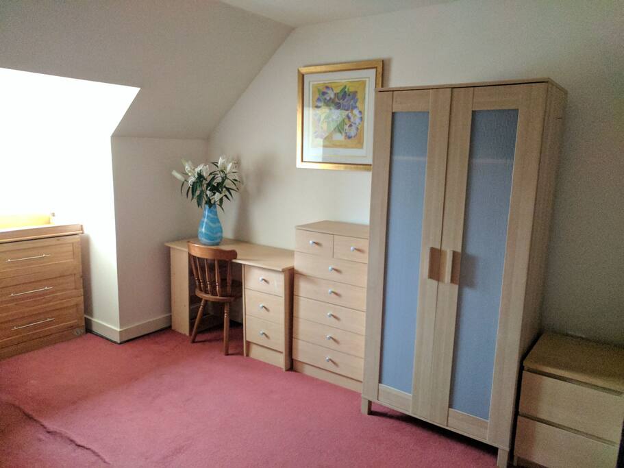 "the bedroom is spacious with lots of space for clothing etc". - Kelly, ******