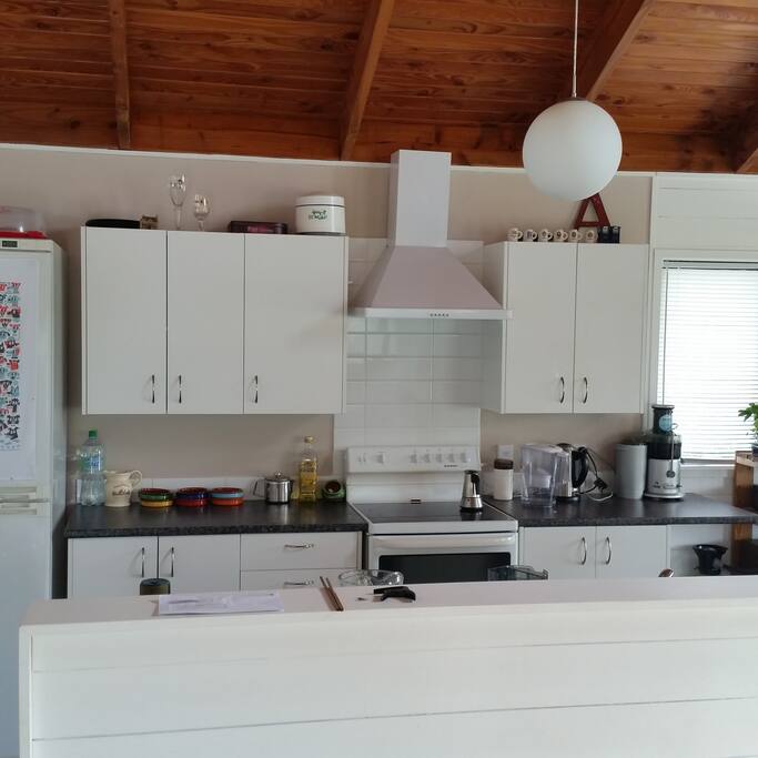 Well-equipped kitchen.