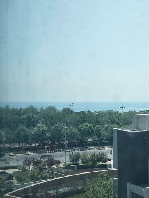 阳台看海