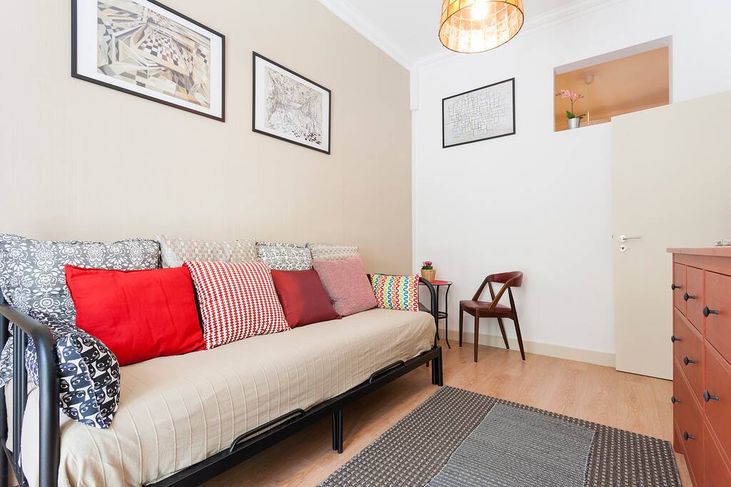 Living room with sofa bed