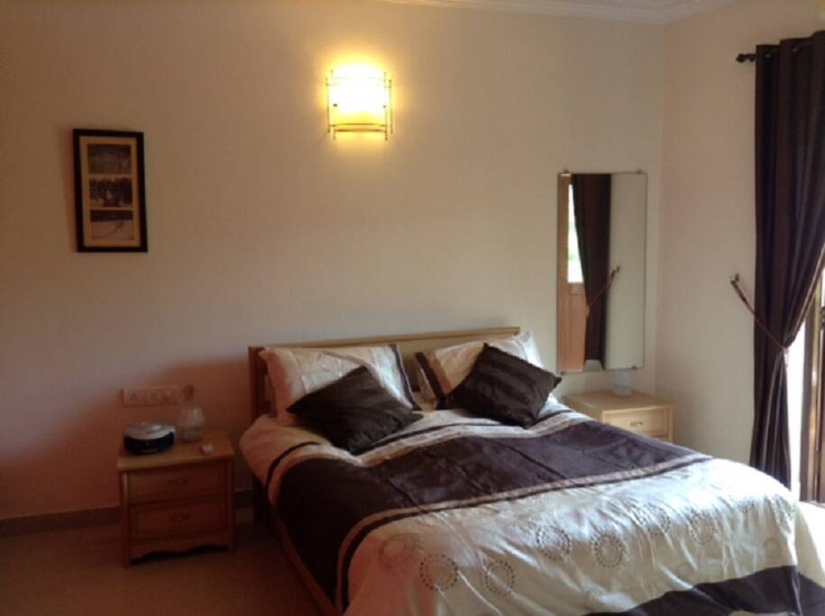 Bedroom with continental quilt