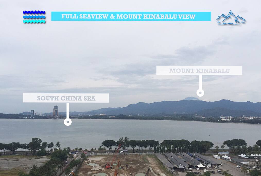 Enjoy your cup of coffee while watching the sunrise over Mount Kinabalu!