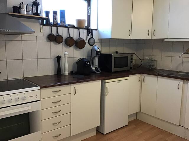 Bright fully equipped basement apartment.