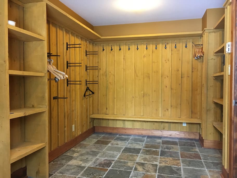 Lots of Room for Skis, Boots, Outside Clothing
Gear Room Also has Heated Floors