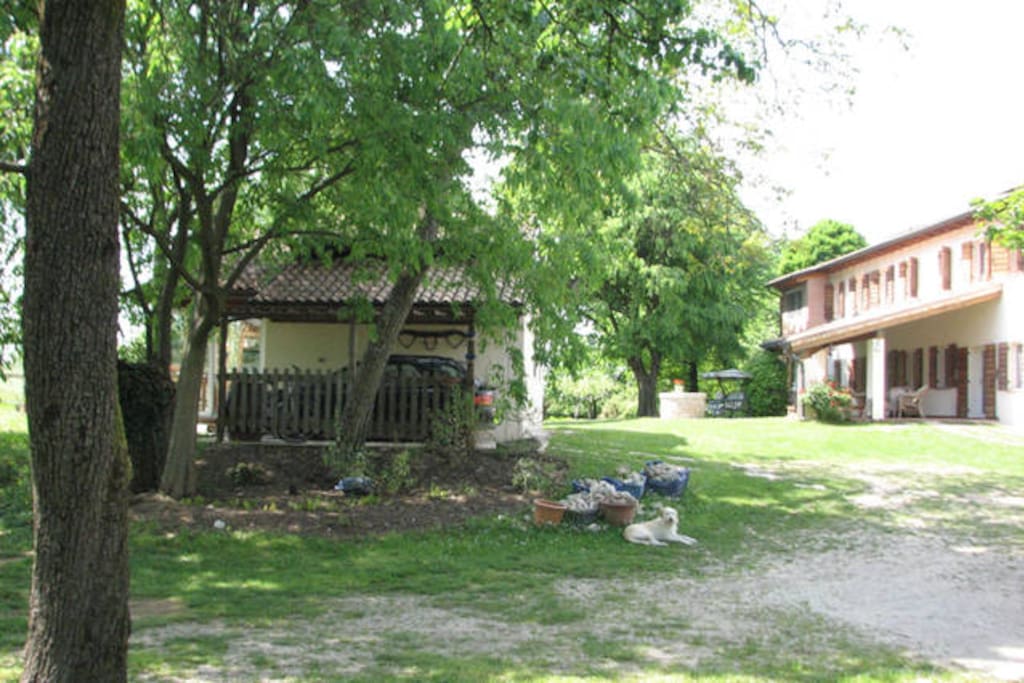 the little house opposite main building where the family lives