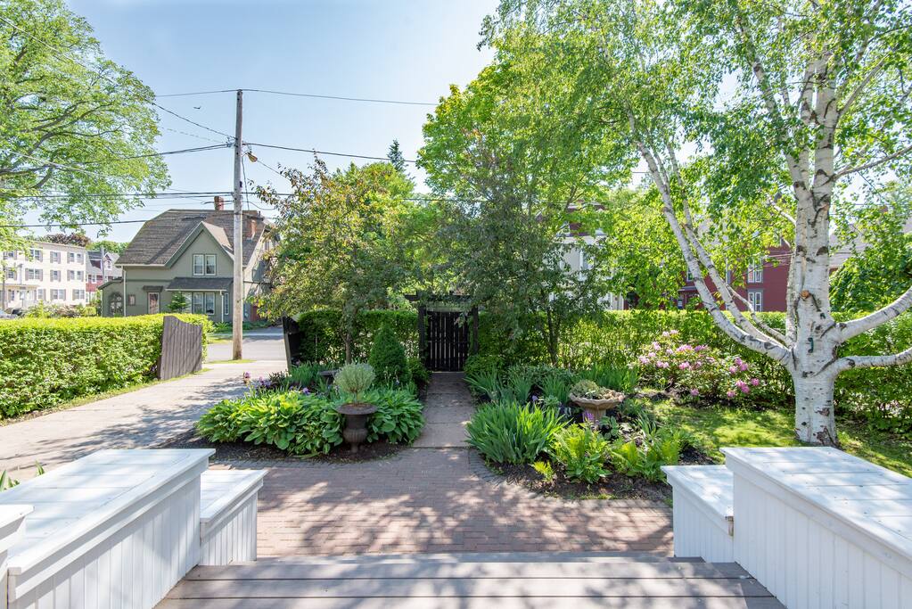 Warm, inviting garden surrounding home.