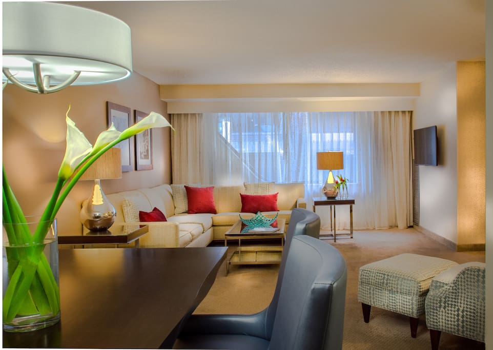 Open dining and living room