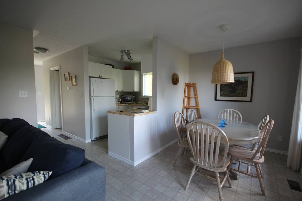 kitchen and dining area