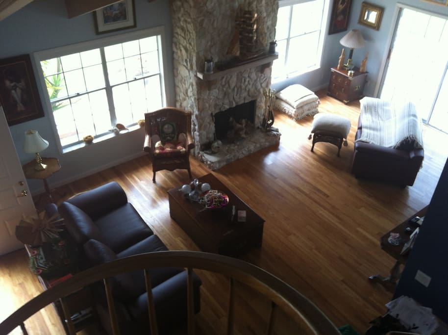 TV loft room view of the living room