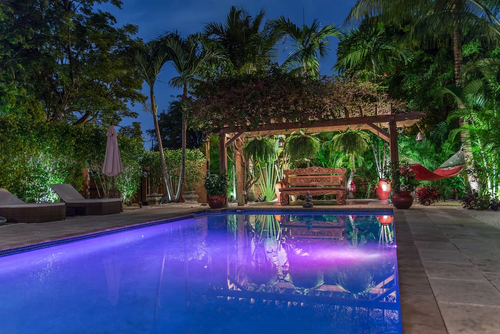 Pool at night