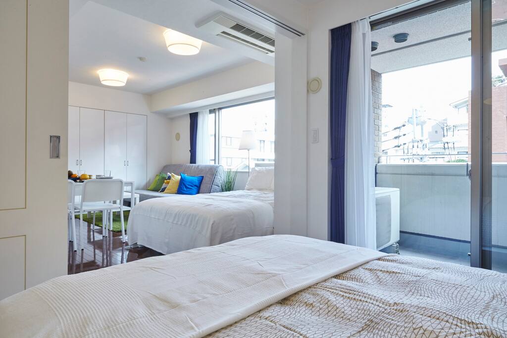 From bed room to living room view