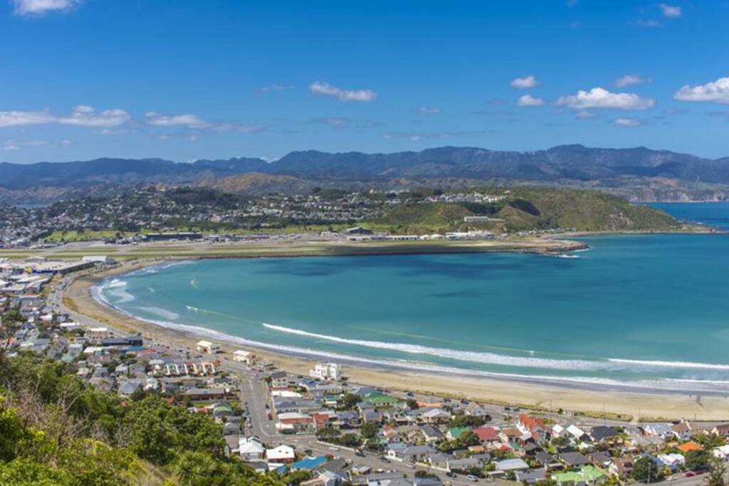 View from the house, Wellington surf beach