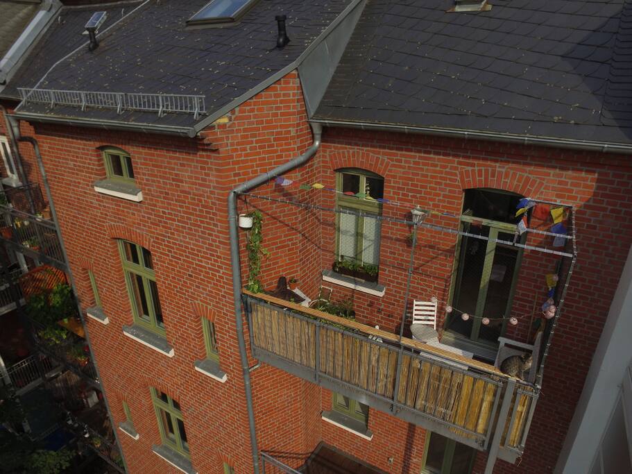 Blick von Außenaufnahmen den Balkon