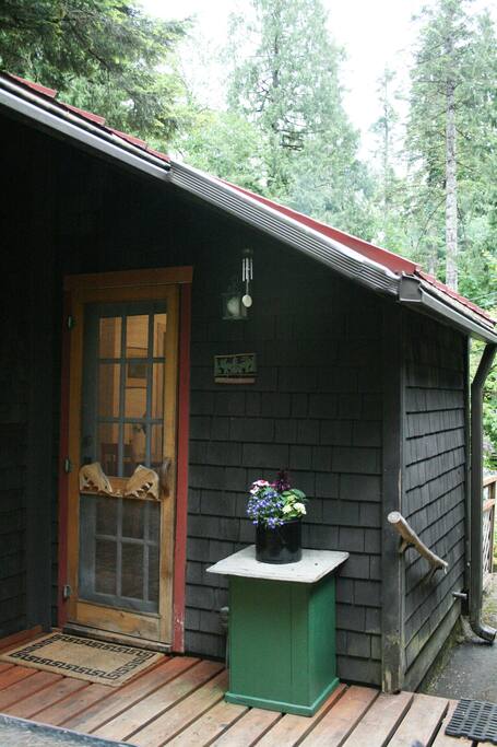 Entrance on private deck.