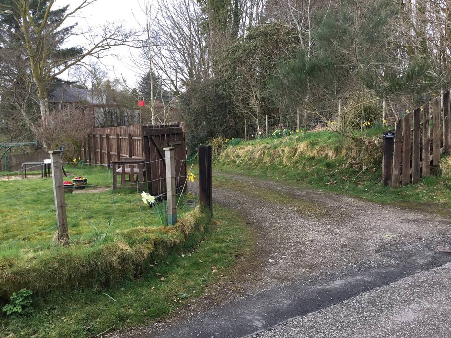 Parking across from Cuil Cottage