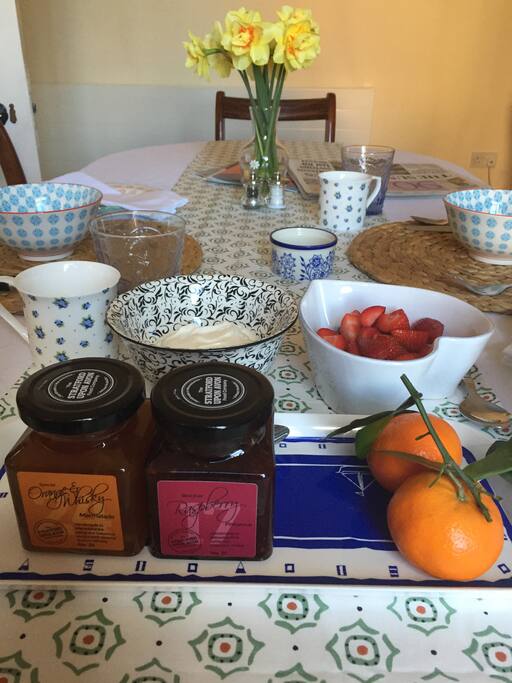 Quality local produce served at breakfast.