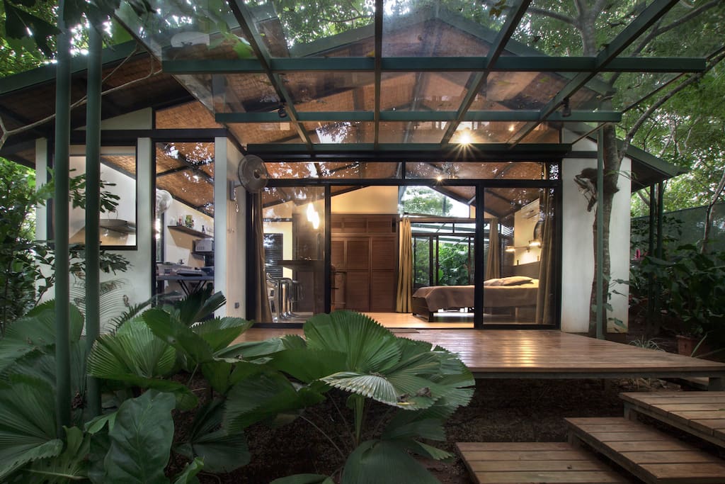 Front facade of our Master Suite. Little terrace where you can have a morning coffee.